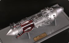 Model of AI-20 aviation engine - фото