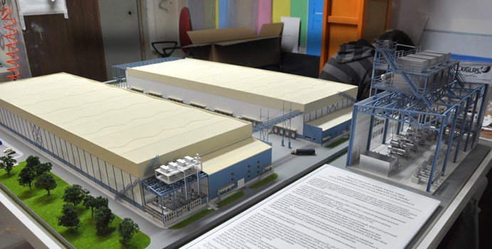Warehouse complex model - photo