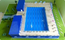 Model of outdoor swimming pool