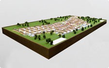 Model of townhouses