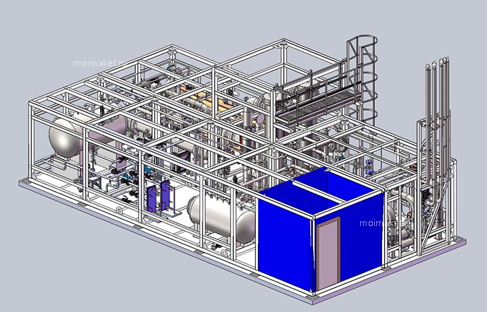 3d модель макета газовой подстанции
