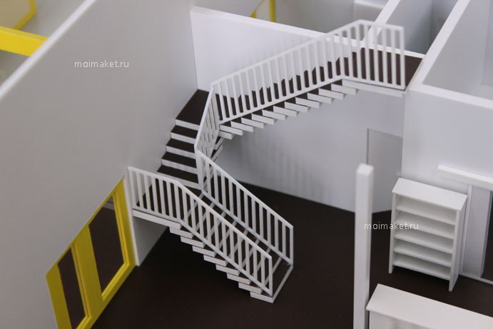 Model of stairs in the country house