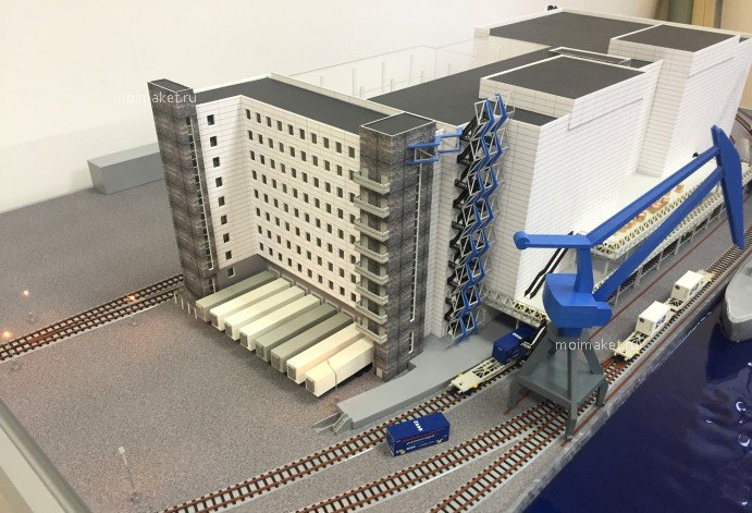 Terminal building on the model