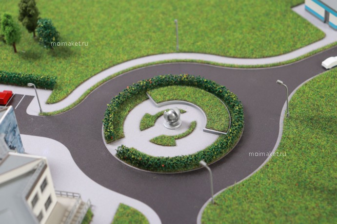 ландшафтный дизайн на макете комплекса аэронавигации спб