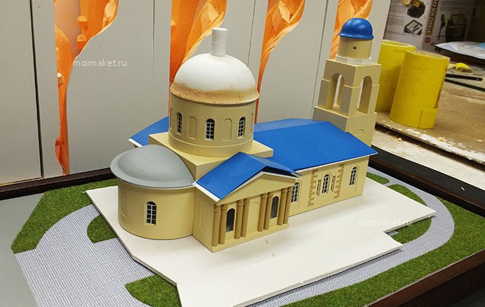 изготовление купола на макете храма