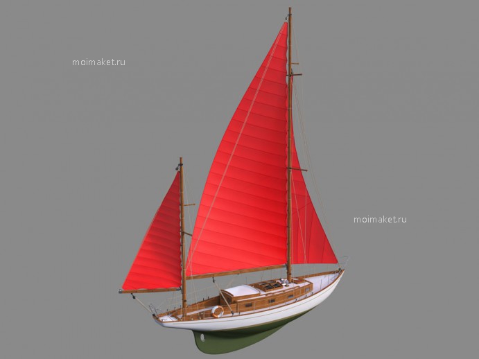 3d модель яхты 