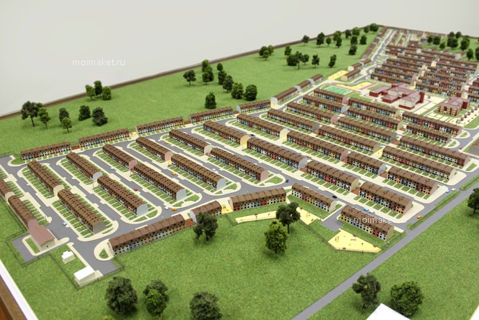 Territory of townhouses model
