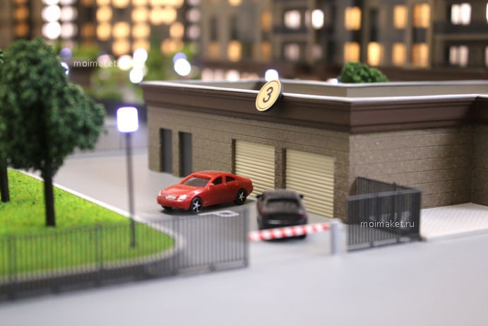 Parking complex on the model