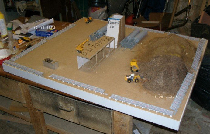 Этап изготовления макета бетонного завода