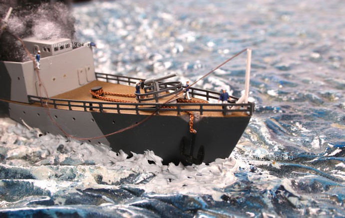 ship model at sea