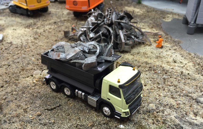 Loaded dump truck model