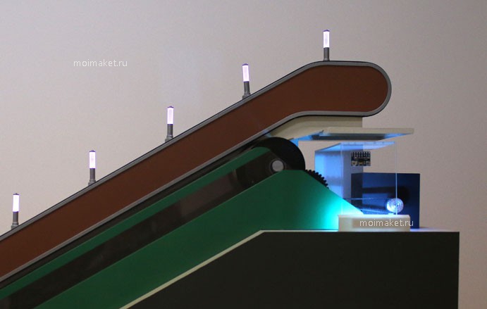 Escalator mechanism illumination