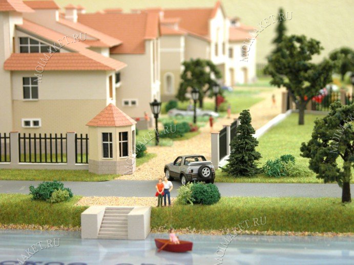 Lakeside cottage model