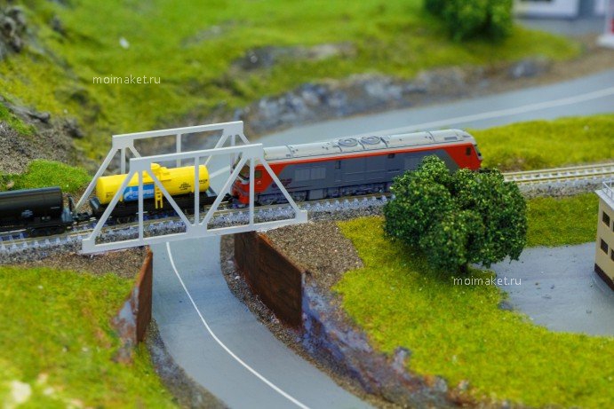 Model of railway bridge