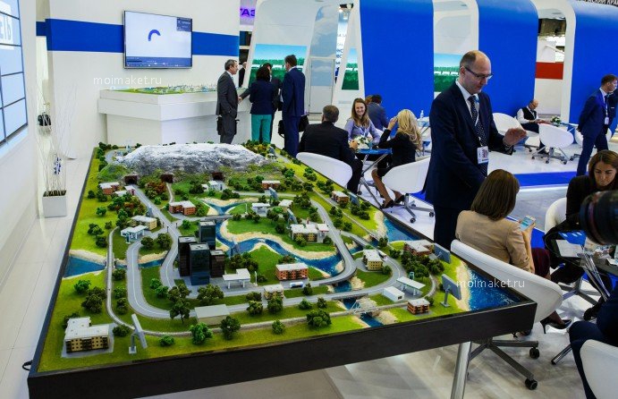 Model for Gazprom exhibition
