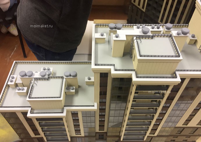 оформление крыш макетов зданий