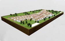 Model of townhouses - фото