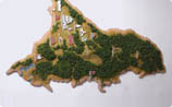 макет карты острова Коневец