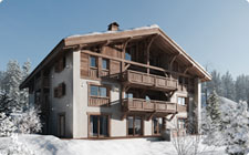 3д модель гостиницы в Альпах